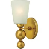 HINKLEY Applique de salle de bain 1xE27 laiton vintage et verre gravé blanc Zelda