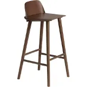 Muuto Nerd Counter Bar Stool Stained Brown | 75 cm