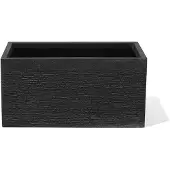 Beliani Jardinière Noire 60 X 29 X 30 Cm Myra