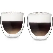 Klarstein Altino verres thermos à double paroi en verre borosilicaté fait main 250 ml