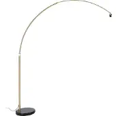 QAZQA Lampe à arc en laiton et base en marbre noir réglable - XXL