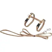 Flamingo Asp Harnais Chat+Laisse Beige 110cm