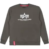 Alpha industries Sweat-shirt olive / rouge / blanc