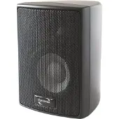 Dynavox AS-301 Enceintes Satellites, Paire d'enceintes compactes pour Tous systèmes Home cinéma et Audio, Peut se Fixer au Mur, Une étagère, Coloris Noir