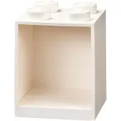 LEGO Étagère en forme de brique à 4 tenons - blanc