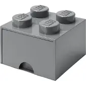 LEGO La brique 4 tenons avec tiroir - gris foncé