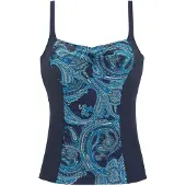 LASCANA Haut de tankini bleu / gentiane / orange / blanc