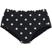 LASCANA Bas de bikini noir / blanc