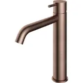 Hotbath Cobber mitigeur haut pour lavabo avec bec courbé sans vidage cuivre brossé PVD CB003HCBCP