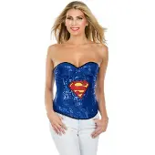 Rubies Supergirl Blue Sequin Corset L