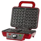 GADGY Gaufrier Belge | Appareil a Gauffre Antiadhesive | 23x16,8 cm | Machine ? Gaufres 1000 W | Temperature Ajustable | Indicateur LED | Poign?e Isol?e | Dessert F?tes