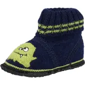 Beck Pantoufle 'Monster' bleu foncé / vert clair