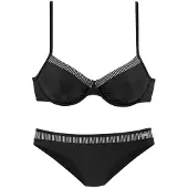 LASCANA Bikini noir / blanc