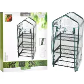 Huismerk Serre de jardin - Pro Garden - Espace optimisé - Facile à assembler - 12 pots - Vert