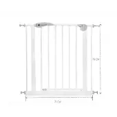 Baninni Barrière de sécurité Vicino Métal 75-85 cm Blanc BNSF003-WH