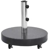 vidaXL Pied de parasol Granit 30 kg Rond Noir