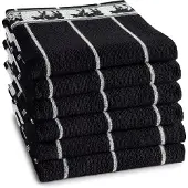DDDDD Torchons DDDDD Bont Noir et Blanc (Lot de 6
