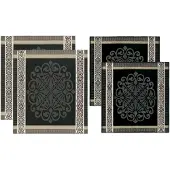 DDDDD Set Serviette/Torchon de Cusine DDDDD Rosette Gris
