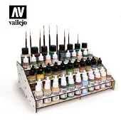 Wittmax Présentoir De Peinture. Support Organisateur De Bouteilles Et Pinceaux. Module Frontal Facile À Monter. Pour 52 Bouteilles De 18 Ml Et 8 Bouteilles De 35 Ml Ou 60 Ml.-