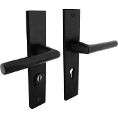 Intersteel Quincaillerie de porte arrière PC 72mm Aurano Protection contre la traction du noyau noir