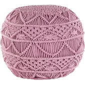 Beliani Pouf KAYSERI Rose Coton