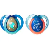 Tommee tippee silicone soother NIGHT STYLE, 0-6 mois, 2 pcs, 43336103 (2x, 0 - 6 Mois)