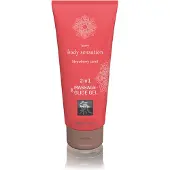 Hot - Shiatsu 2en1 parfum fraise - huile de massage lubrifiant - fraise (200 ml)