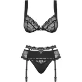 Obsessive Heartina - ensemble de lingerie (noir) - L/XL