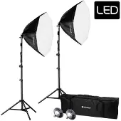Bresser BR-2860 LED Kit d'éclairage lumière du jour 2x50W