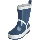 Playshoes Bottes en caoutchouc bleu foncé / blanc
