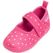 Playshoes Pantoufle rose / blanc