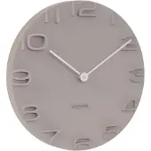 Karlsson Horloge Karlsson On The Edge Warm Grey With Chrome Hands 42 cm