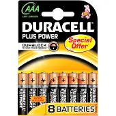 Duracell plus DURALOCK AAA/Micro /LR03 batteries 8-pack
