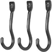 Ferm Living Curvature Set de 3 Crochets Black Brass