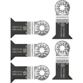 Fein E-Cut Long-Life Starlock lame de scie 5 pces 50 x 50 mm ( 63502221230 ) Bi-Métal