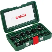 Bosch Bosh Set de Fraises 15 pièces Bois