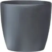 Elho Brussels Pot De Fleurs Rond Roues 47 - Noir - Ø 47 X H 44 Cm - Intérieur - 100% Recyclé