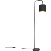 QAZQA Lampadaire intelligent noir avec ampoule WiFi A60 - Lofty