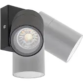 QAZQA Applique murale d'extérieur intelligente noire IP44 avec WiFi GU10 - Solo