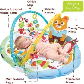 Yookidoo Centre de jeu avec jouets et berceau intégré, 0-12 mois,