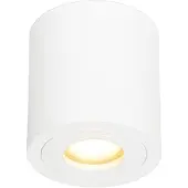 QAZQA Spot de plafond rond moderne blanc IP44 - Capa