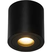 QAZQA Spot de plafond rond moderne noir IP44 - Capa