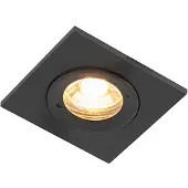QAZQA Spot encastré moderne noir carré IP44 - Xena