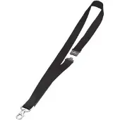 Durable Lanière textile , pour porte-badges/porte-noms, mousqueton, fermeture de sécurité, L 440 x l 20 mm, textile, noir, 10 pièces