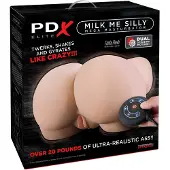 PDX Elite Milk Me Silly - masturbateur torse vibrant (naturel)