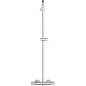 GROHE Vitalio Joy 260 - Système de douche avec thermostat (économie d'eau, pommeau de douche pivotant de 26 cm, douchette à main 3 jets, avec support), rond, chromé, 26403002