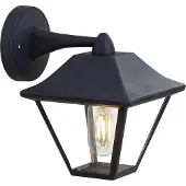 V-TAC Applique extérieure, lanterne, alu noir, verre clair, H 22,5 cm