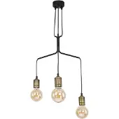 Jupiter Suspension BORNEO noir-laiton 3xE27x40W métal, dimensions : 60x54x54 cm, IP20,