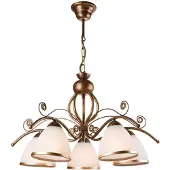 Lamkur Suspension sur chaîne RETRO II 5xE27/60W/230V, bronze patiné