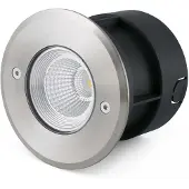 Faro SURIA Luminaire encastré de sol acier inoxydable satiné et noir mat de 70592N